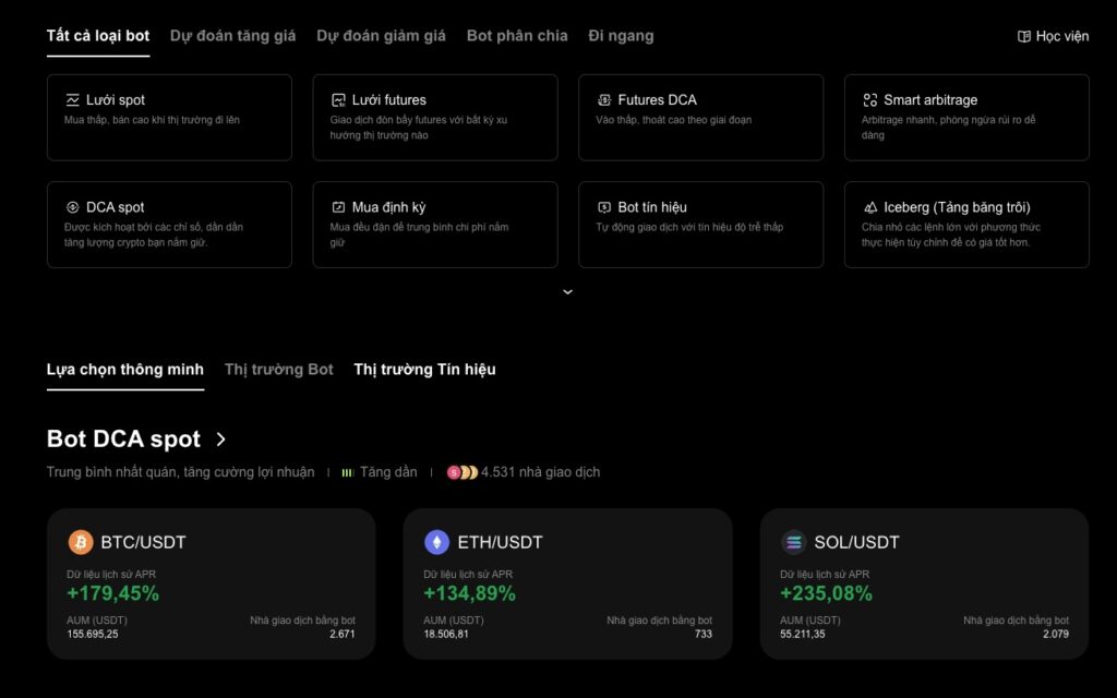Bot giao dịch crypto trên OKX