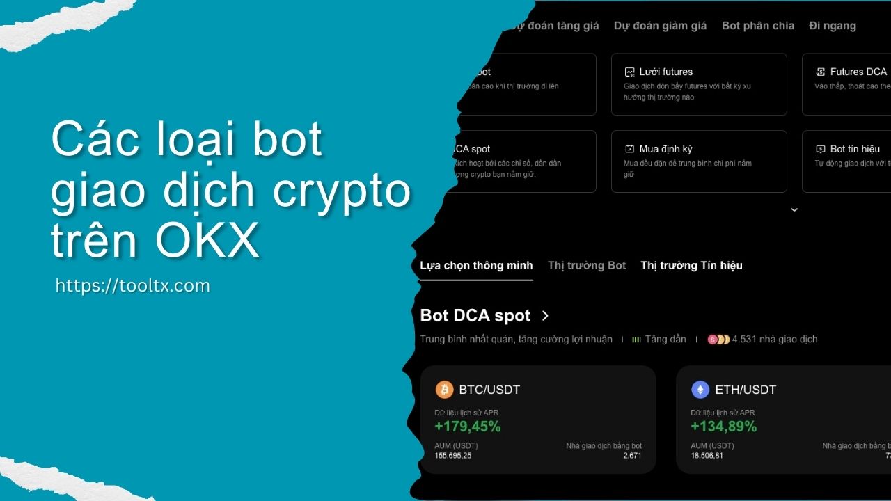 các loại bot giao dịch crypto trên okx