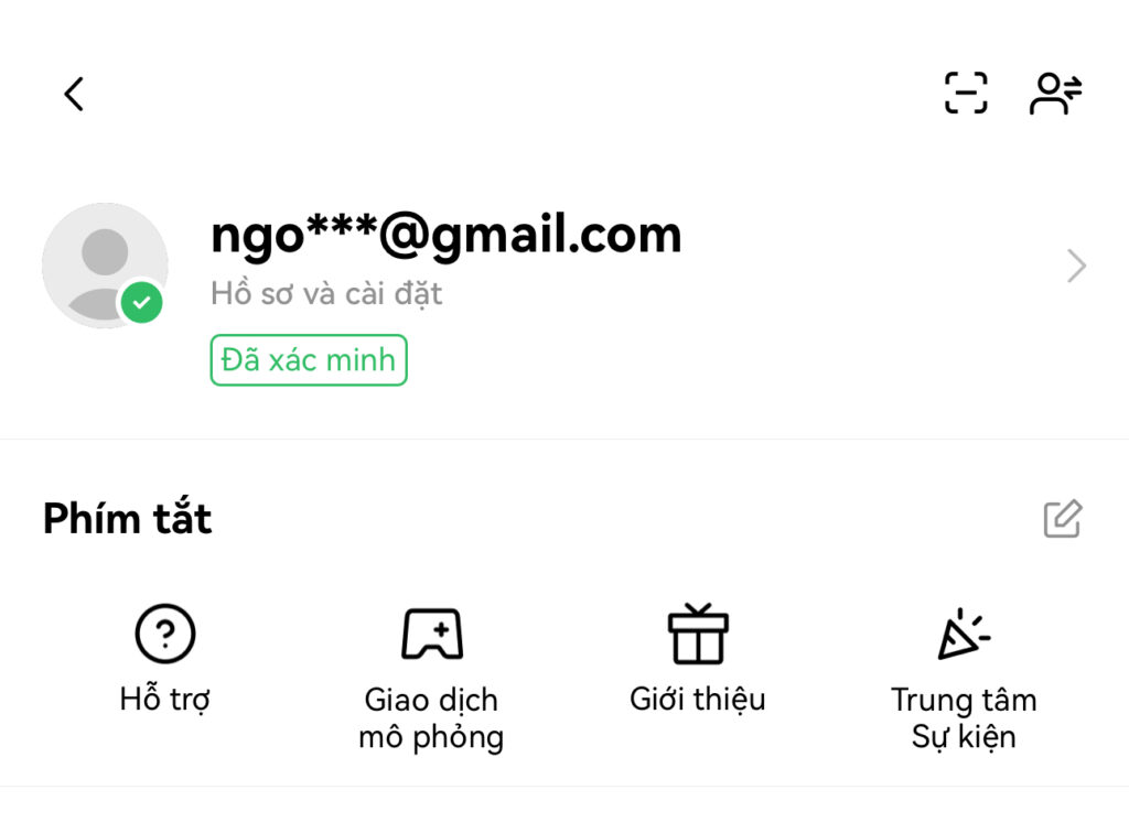 Tài khoản OKX đã xác minh danh tính thành công.