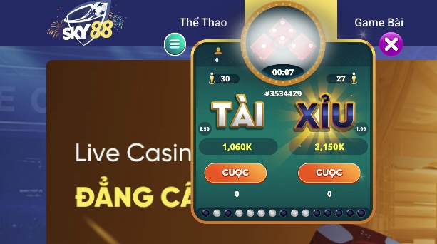 Tài xỉu sky88